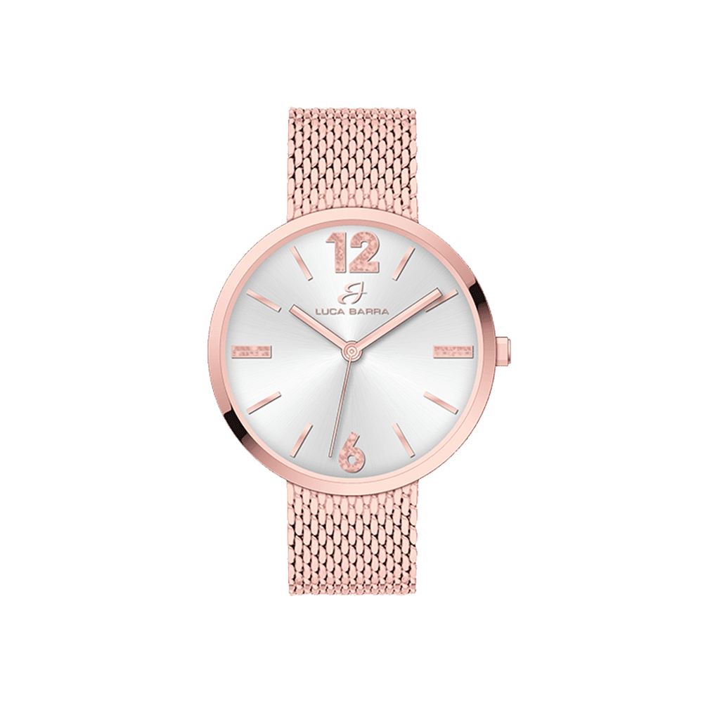 WOMEN'S STEEL MESH MILANO IP ROSE GOLD WATCH