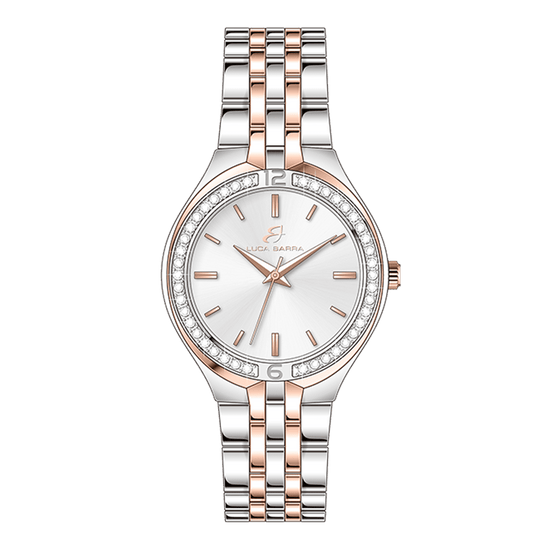 WOMEN'S STEEL AND IP ROSE GOLD WATCH