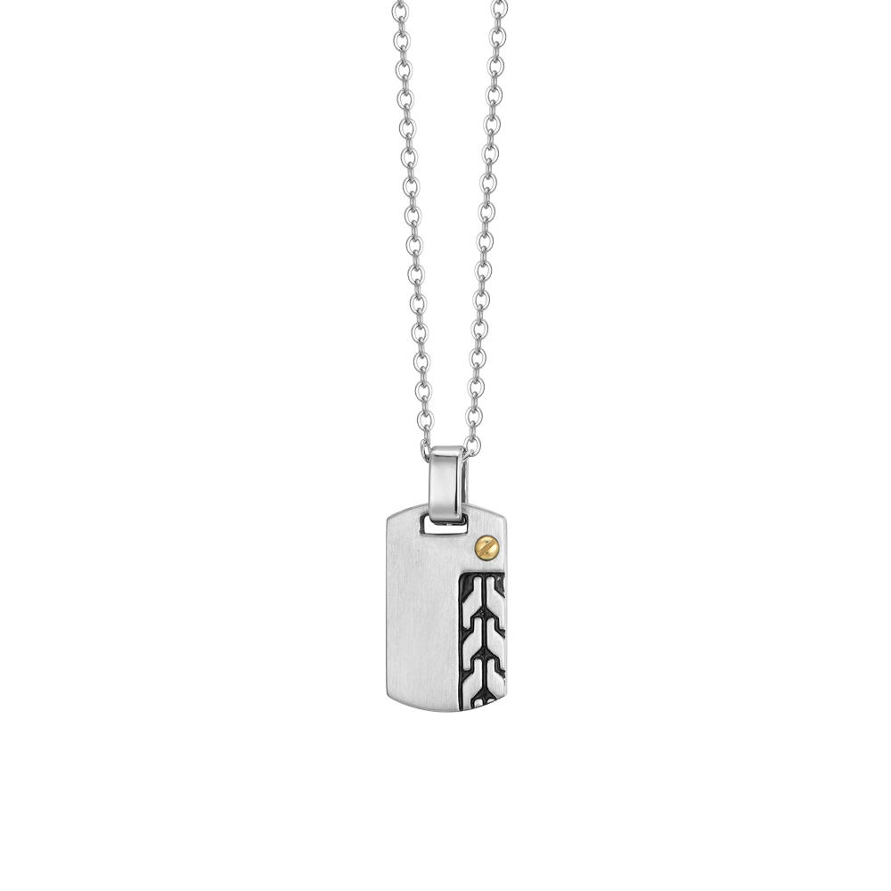 STEEL MEN'S NECKLACE WITH ELEMENT