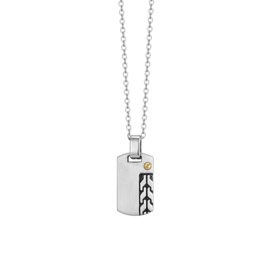 MAN'S STEEL NECKLACE WITH ELEMENT Luca Barra