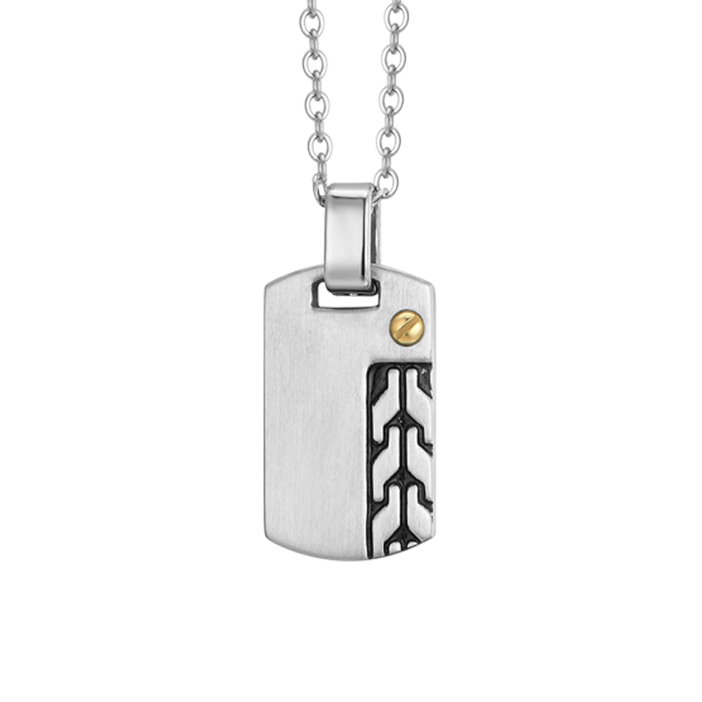 STEEL MEN'S NECKLACE WITH ELEMENT