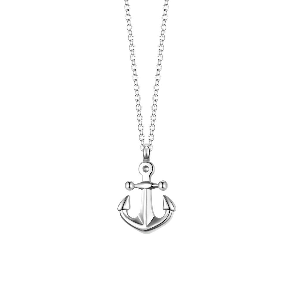 STEEL MEN'S NECKLACE WITH ANCHOR