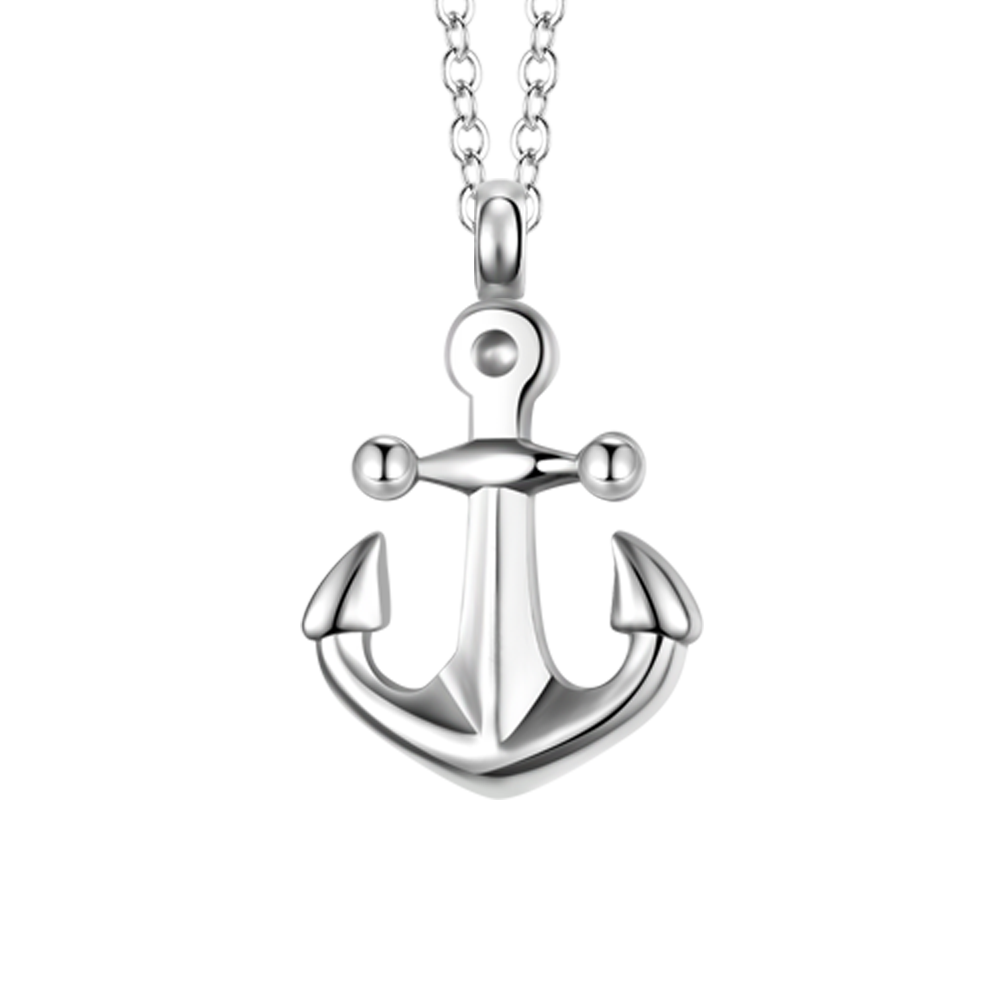 STEEL MEN'S NECKLACE WITH ANCHOR