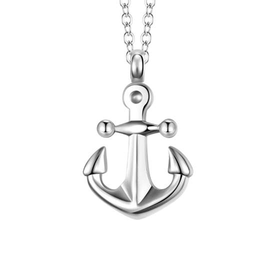 STEEL MEN'S NECKLACE WITH ANCHOR