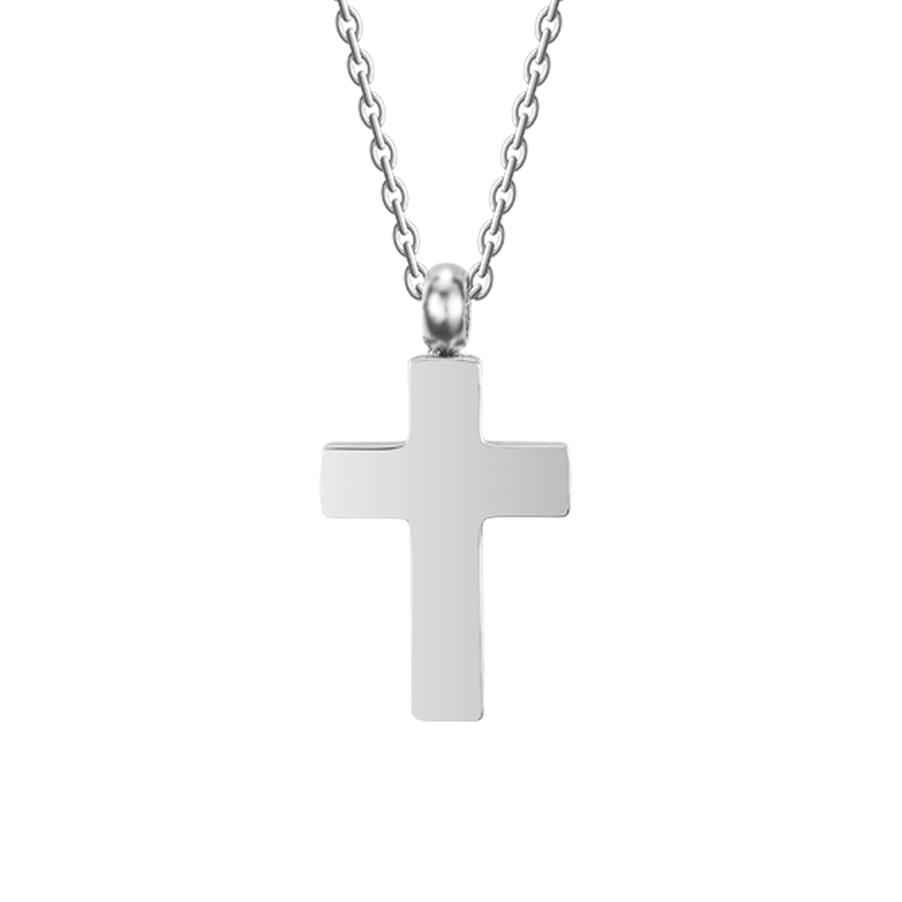 STEEL MEN'S NECKLACE WITH CROSS