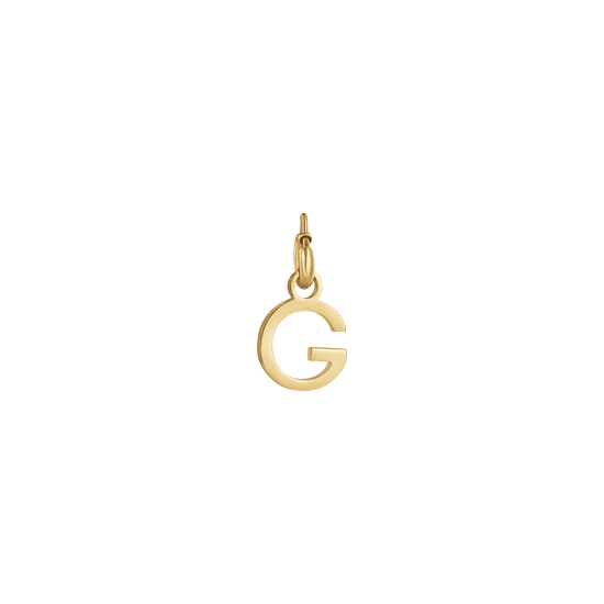 GOLD STEEL LETTER G CHARM