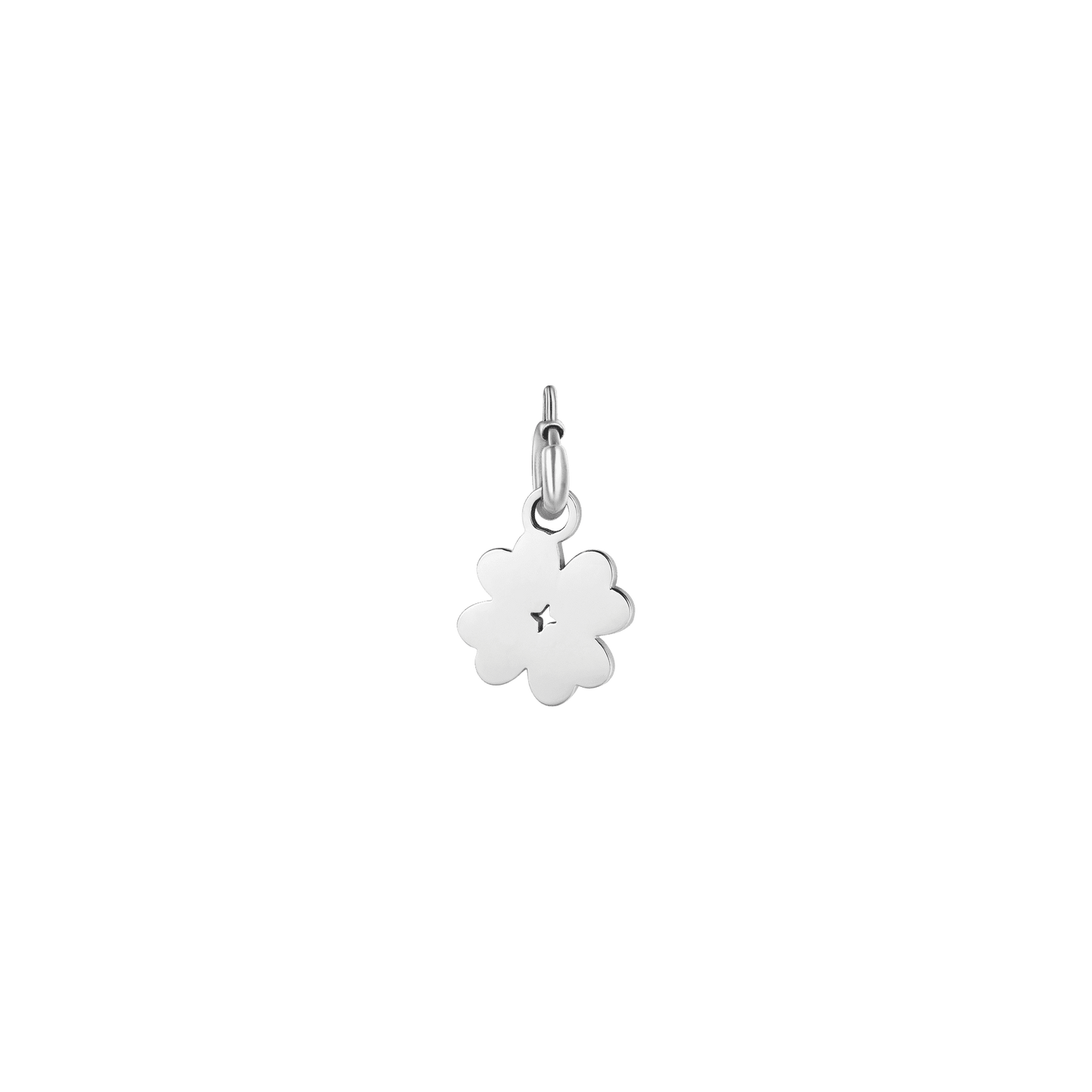 STEEL FOUR-LEAF CLOVER CHARM