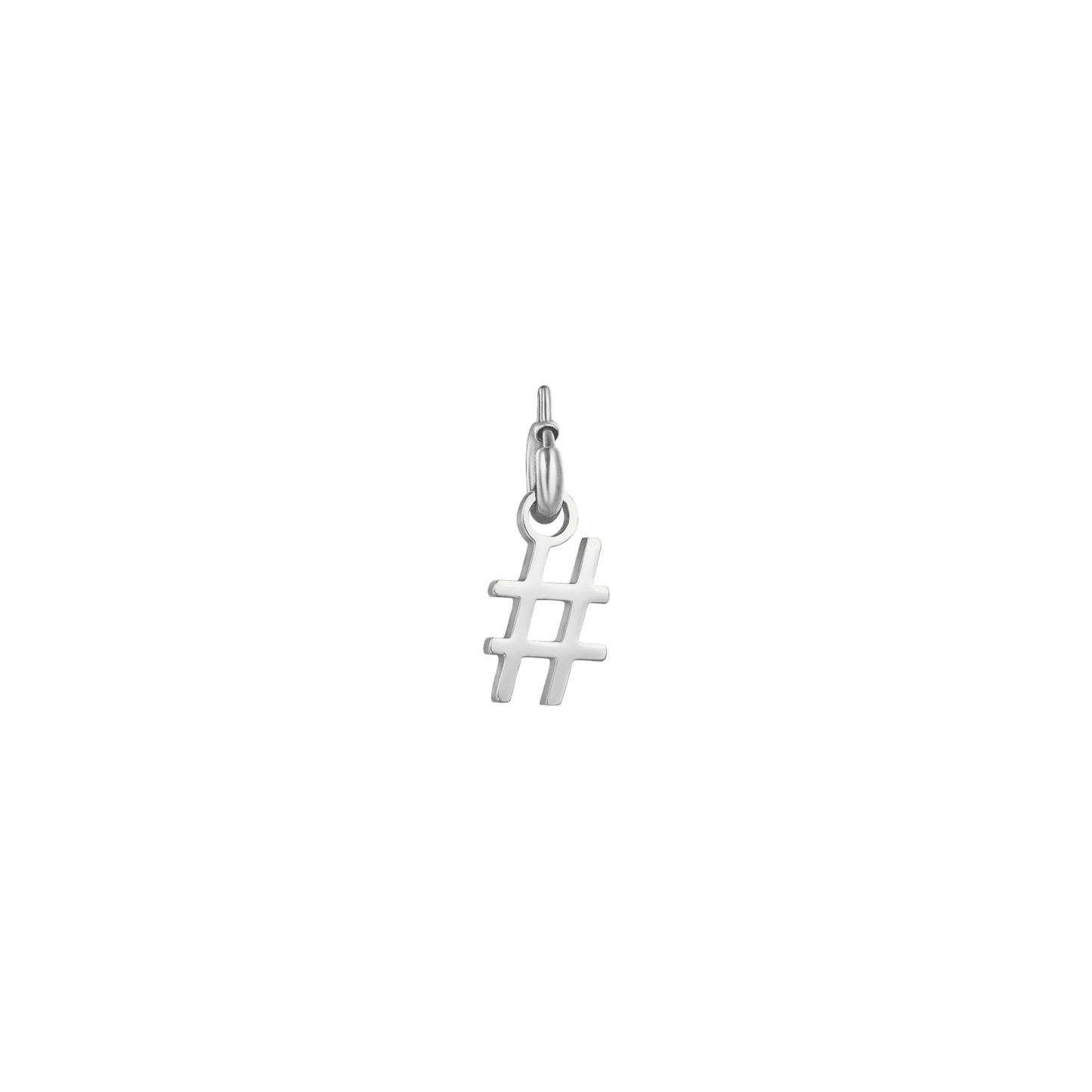 STEEL HASHTAG CHARM