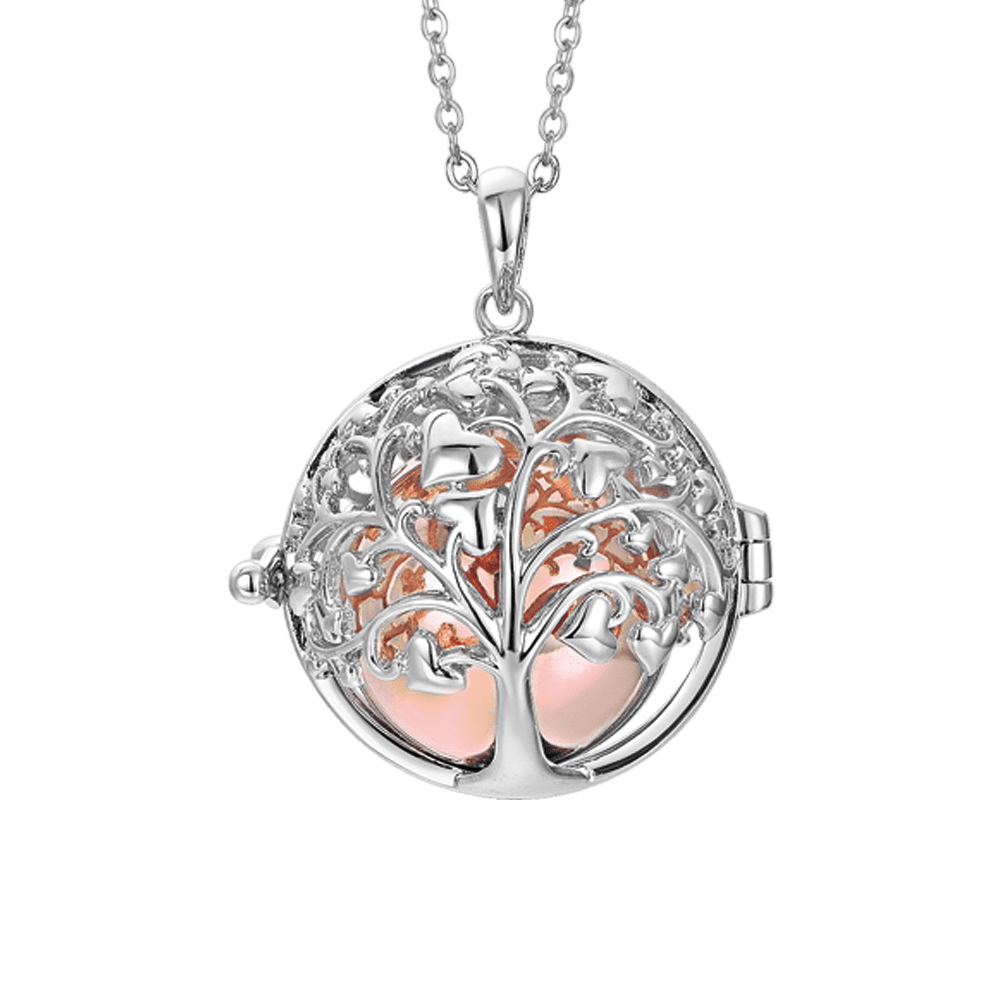 ANGEL CALL NECKLACE WITH STEEL TREE OF LIFE