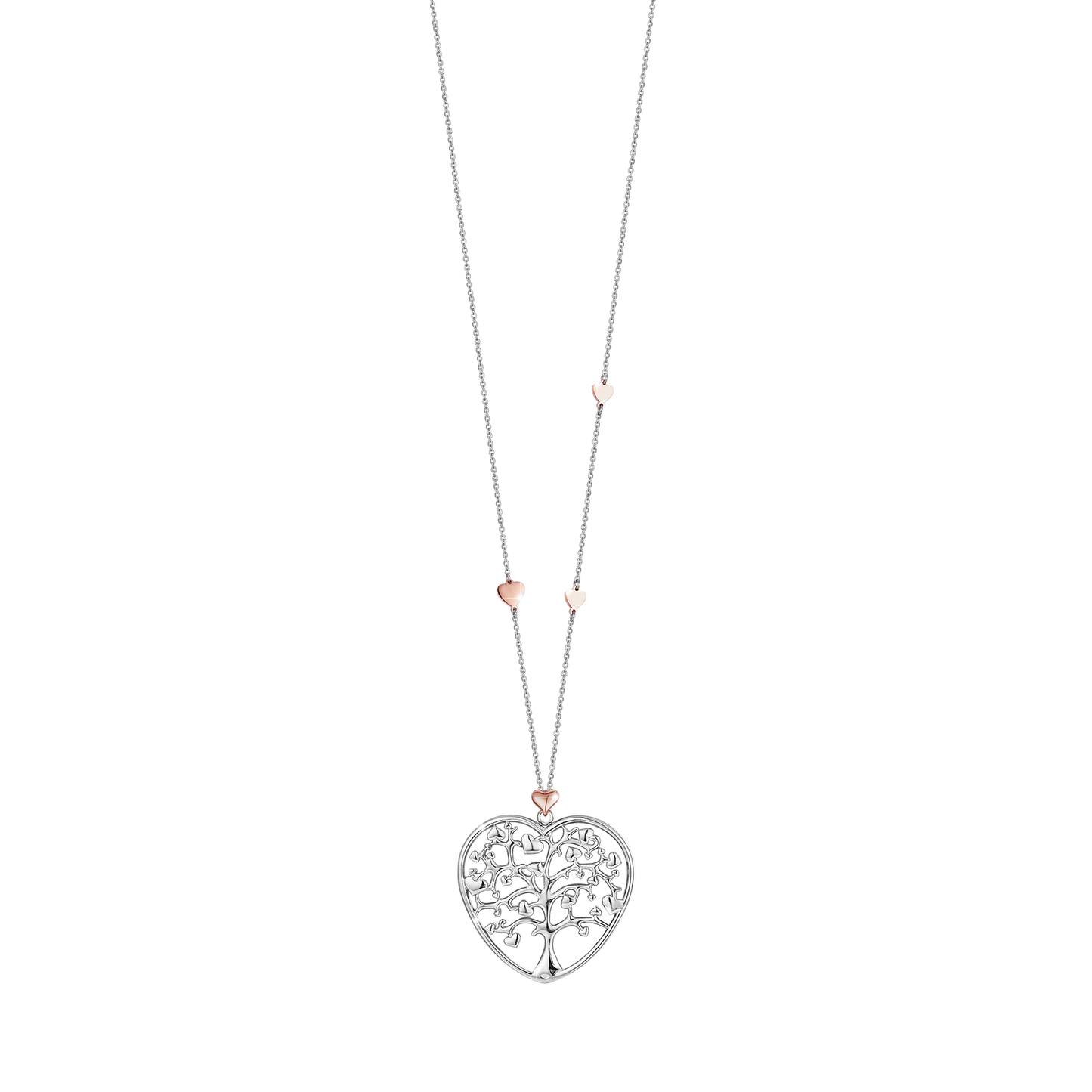 STEEL NECKLACE WITH BIG HEART