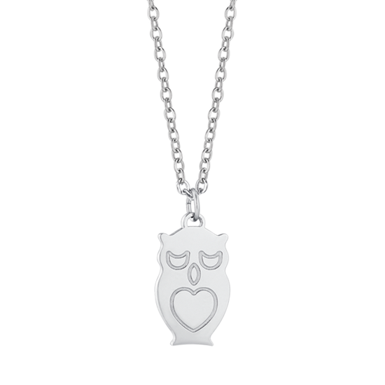 STEEL NECKLACE WITH OWL