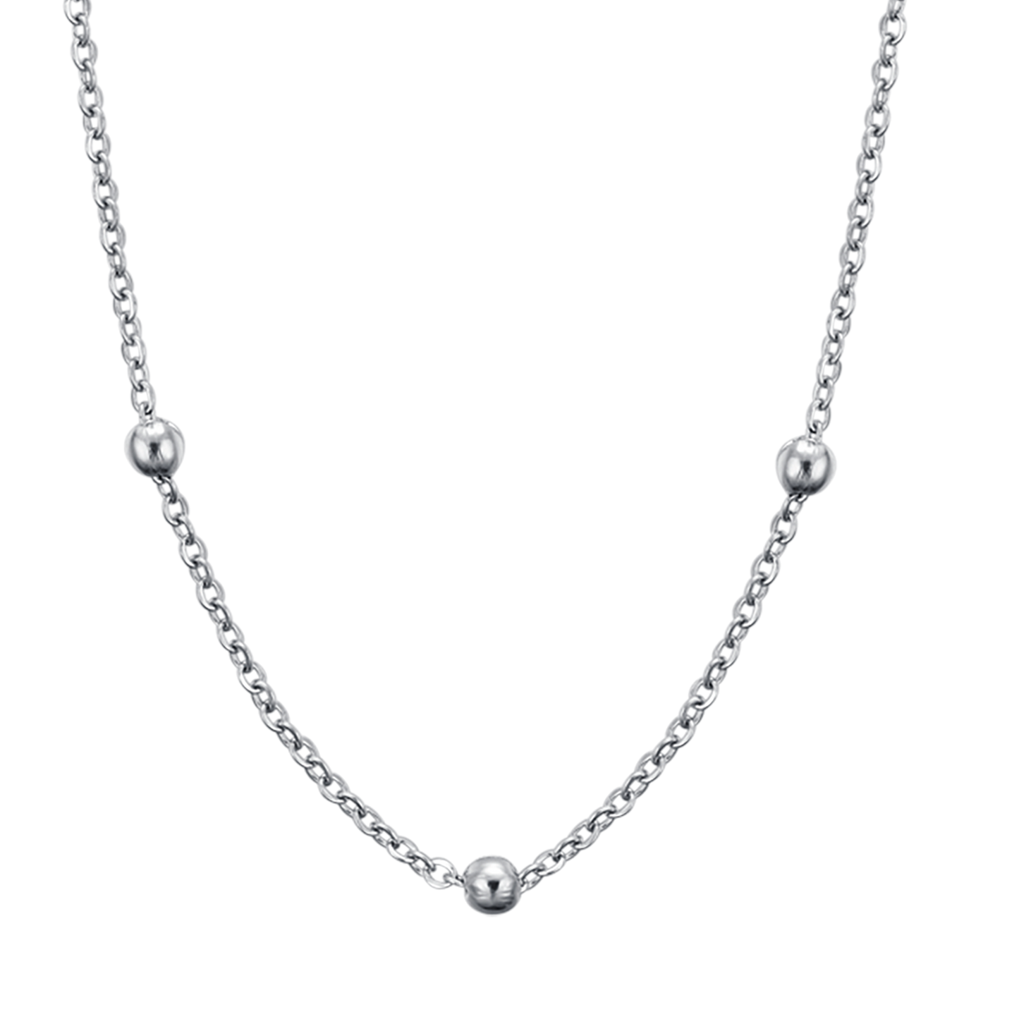 WOMEN'S LONG STEEL NECKLACE FOR CHARMS