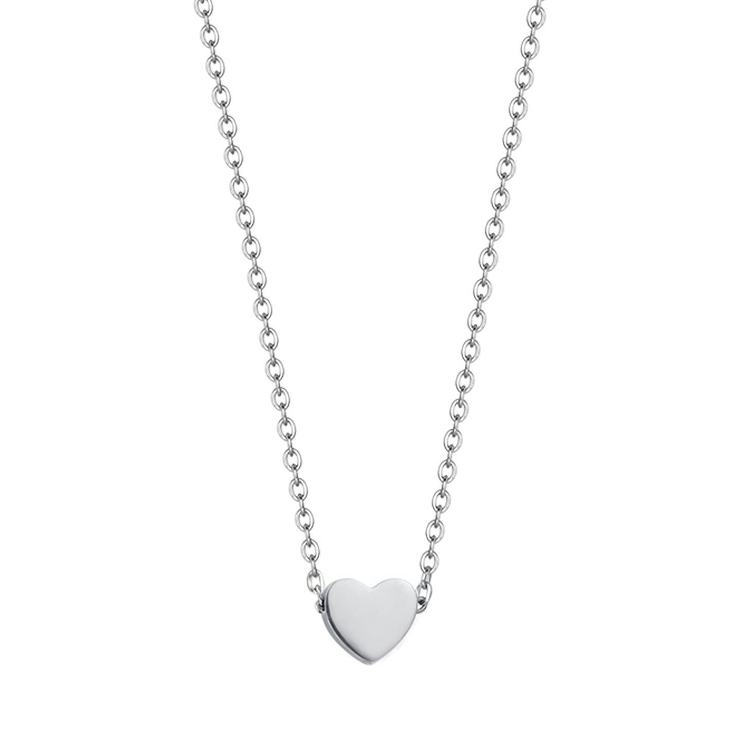 STEEL NECKLACE WITH HEART