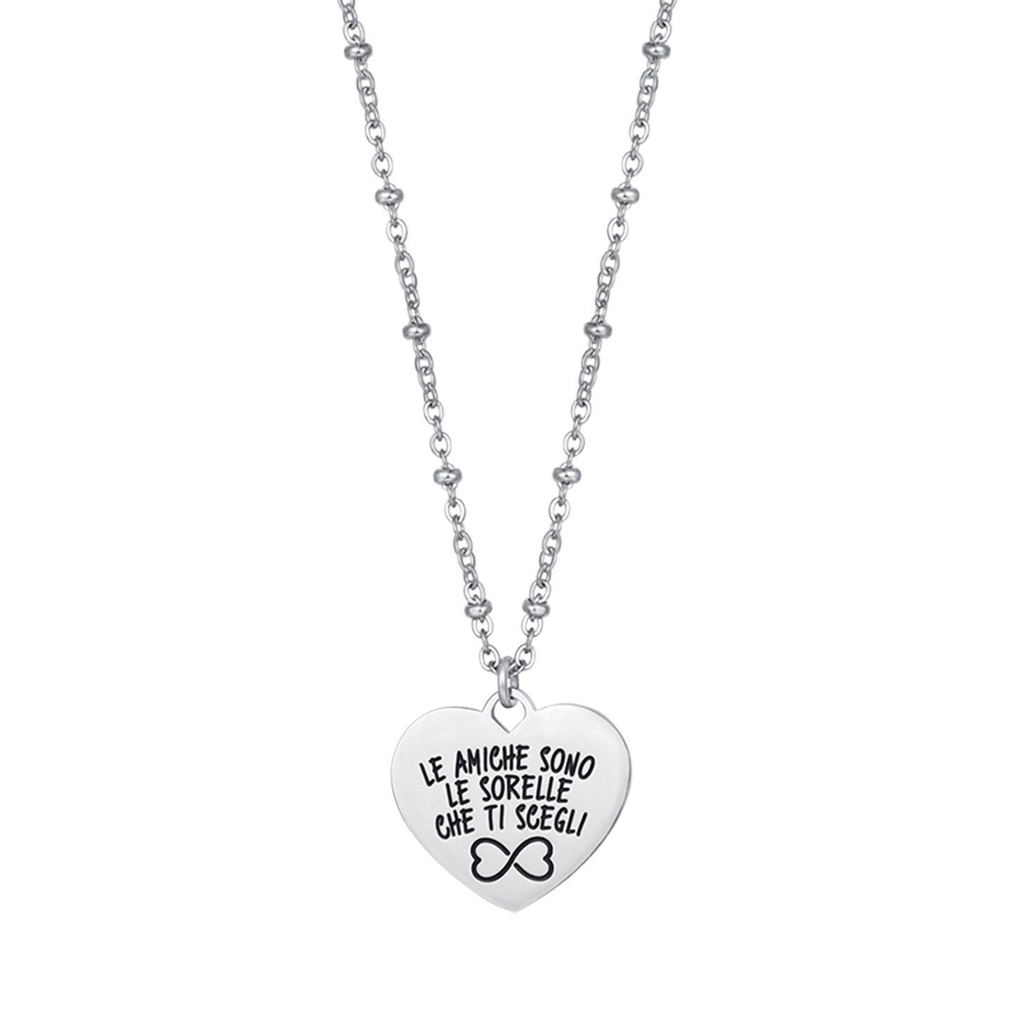 STEEL NECKLACE FRIENDS ARE THE SISTERS YOU CHOOSE FOR YOURSELF