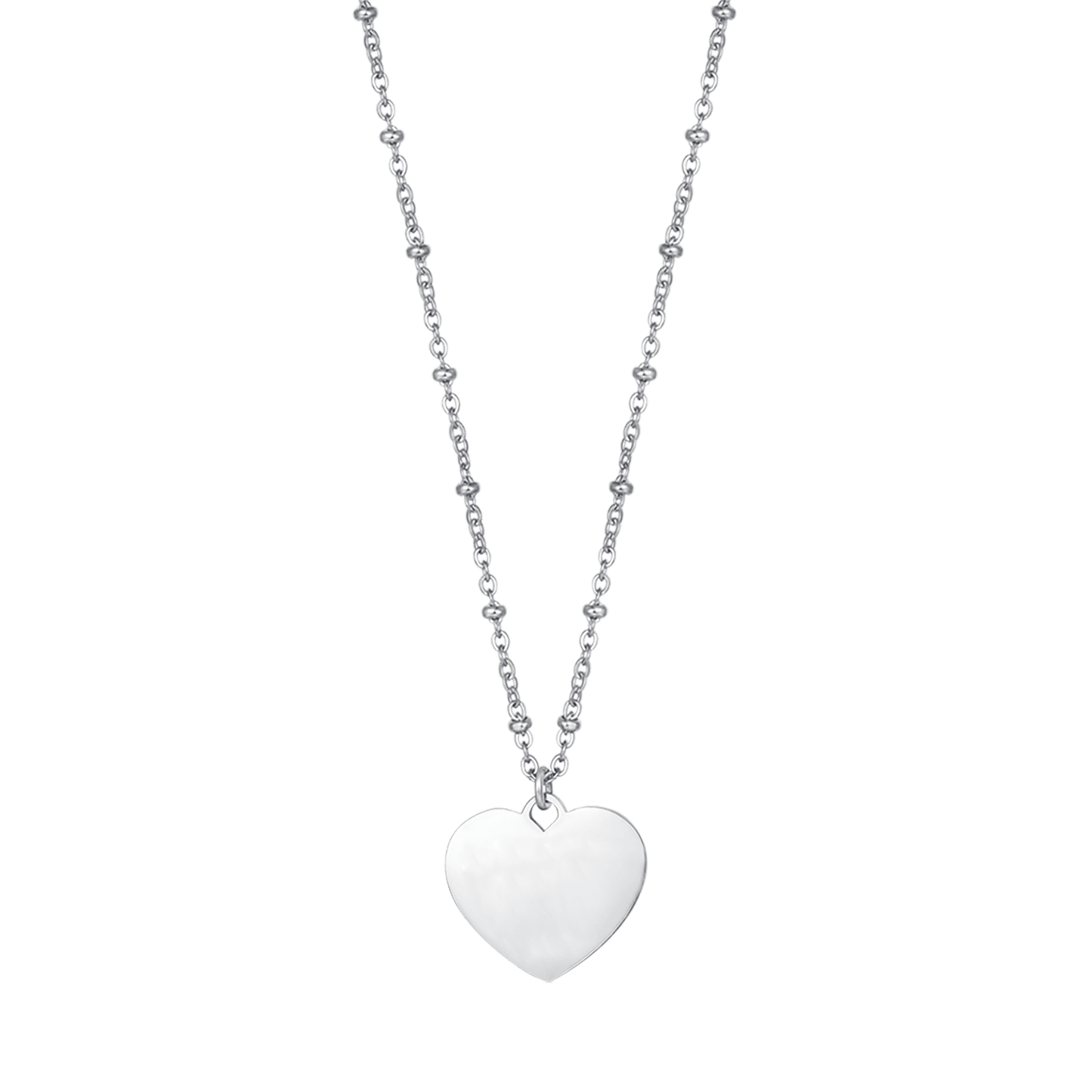 PERSONALIZED WOMAN'S NECKLACE IN STEEL WITH HEART Luca Barra