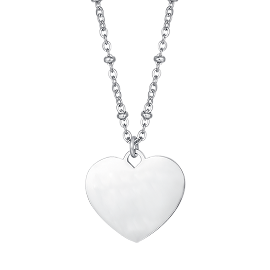 PERSONALIZED STEEL WOMEN'S NECKLACE WITH HEART