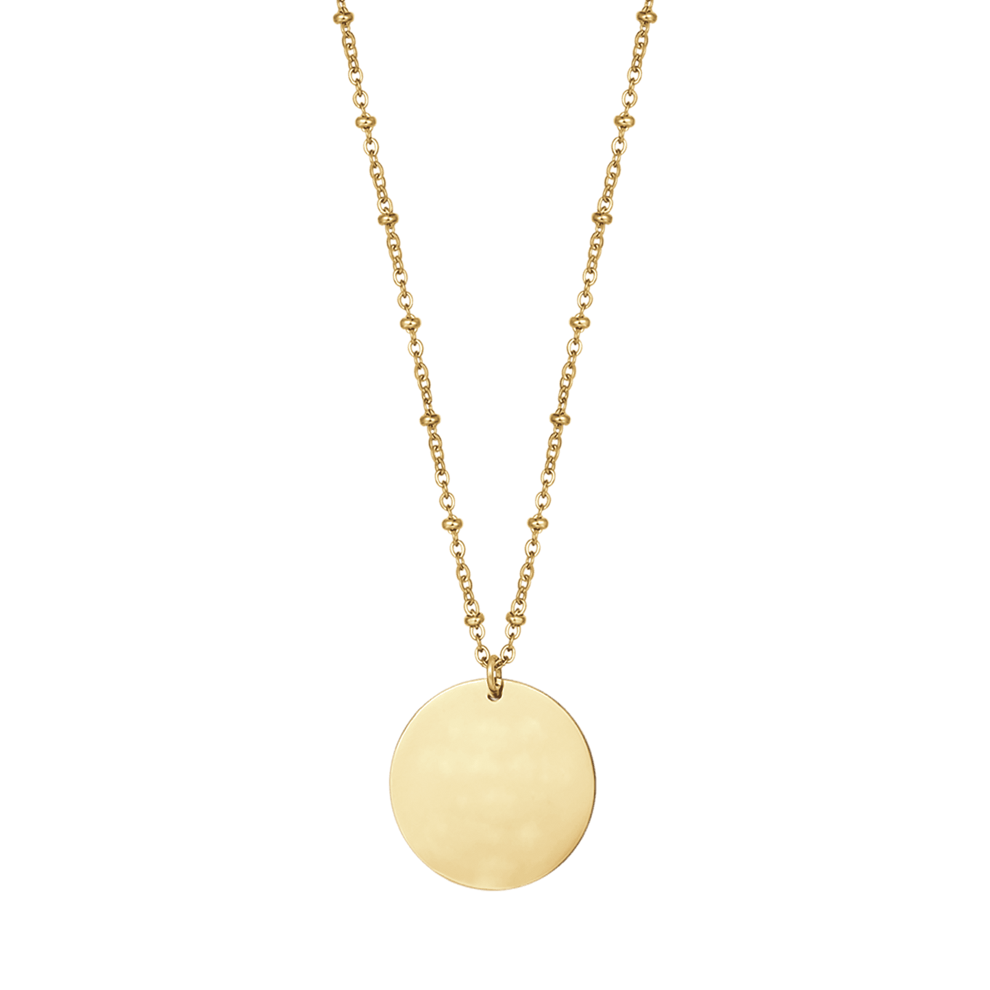 GOLD PLATED PESRONALIZED STEEL WOMEN'S NECKLACE