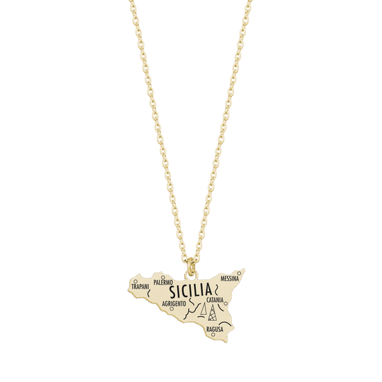 WOMEN'S IP GOLD STEEL NECKLACE SICILY