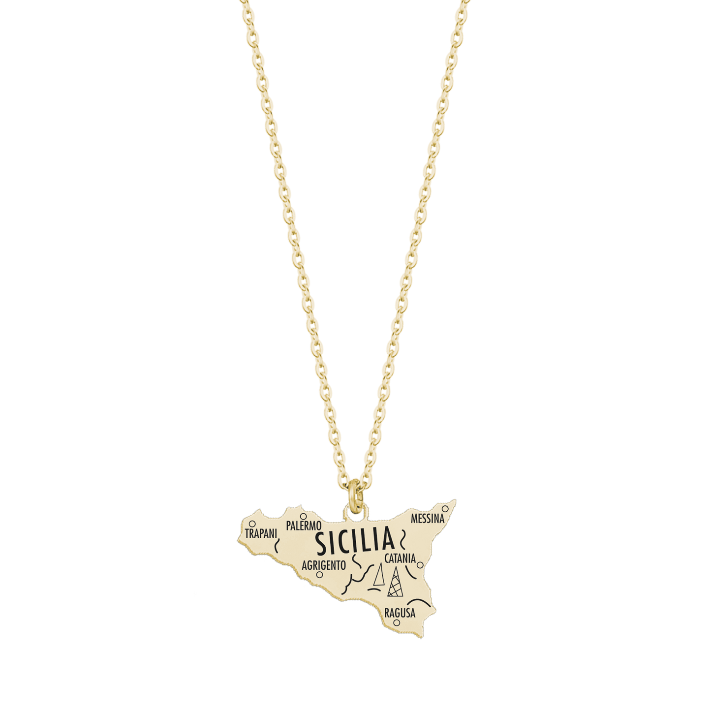 WOMEN'S IP GOLD STEEL NECKLACE SICILY