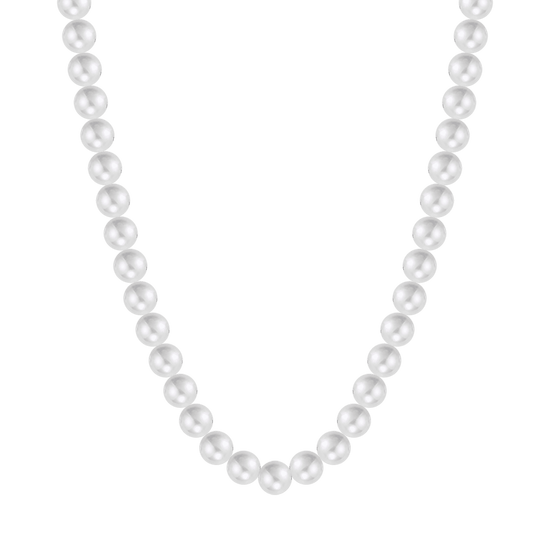 WOMAN WHITE PEARL NECKLACE