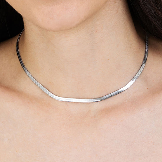 SNAKE WOMAN'S NECKLACE IN STEEL Luca Barra