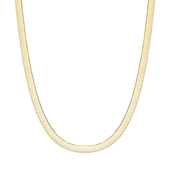 WOMEN'S SNAKE STEEL IP GOLD NECKLACE