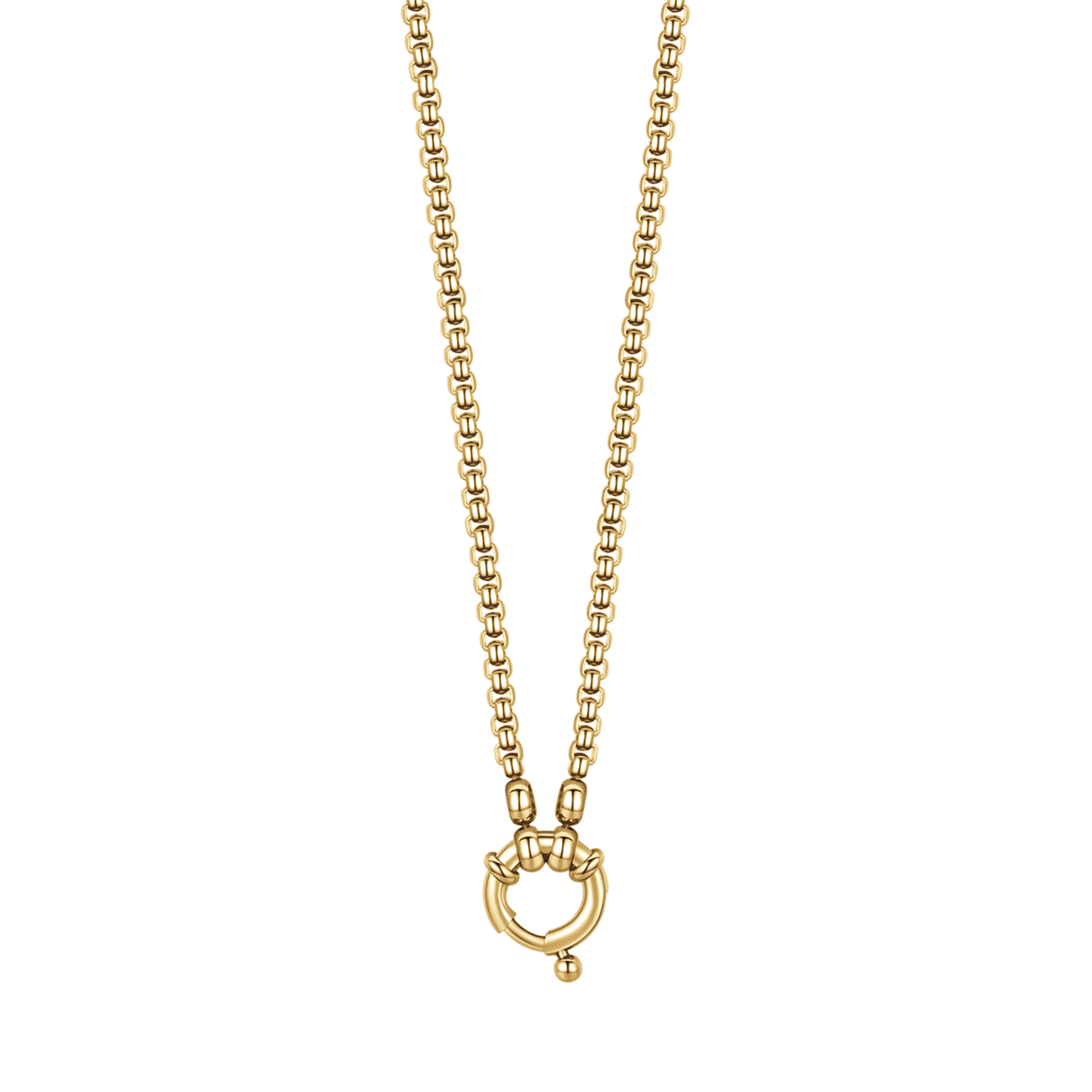 IP GOLD STEEL WOMEN'S NECKLACE WITH LOBSTER CLASP