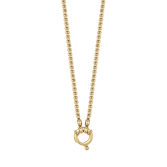 IP GOLD STEEL WOMEN'S NECKLACE WITH LOBSTER CLASP