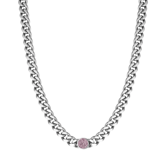 WOMAN'S NECKLACE IN STEEL WITH CRYSTALS Luca Barra