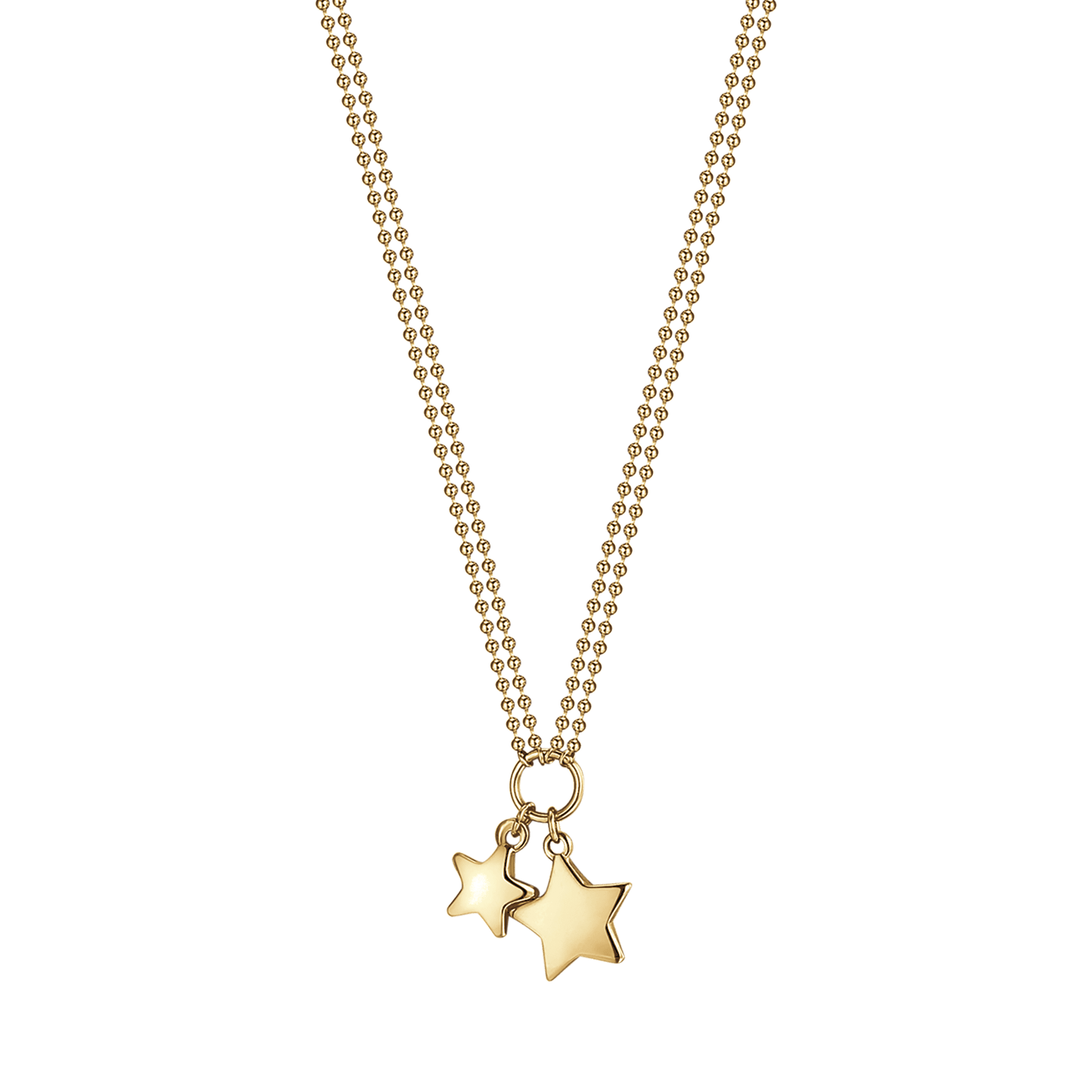 IP GOLD STEEL WOMEN'S NECKLACE WITH STARS