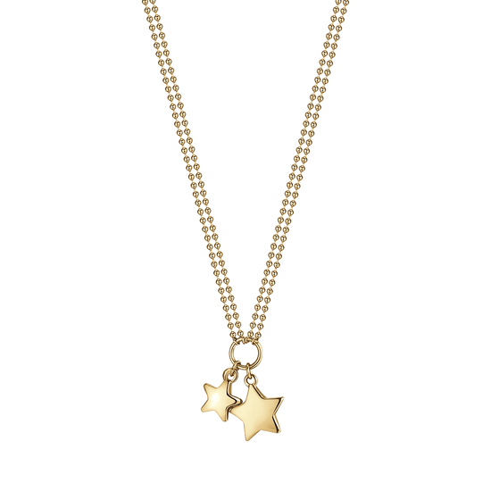 IP GOLD STEEL WOMEN'S NECKLACE WITH STARS