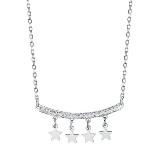 WOMEN'S STEEL NECKLACE WITH STAR PENDANTS