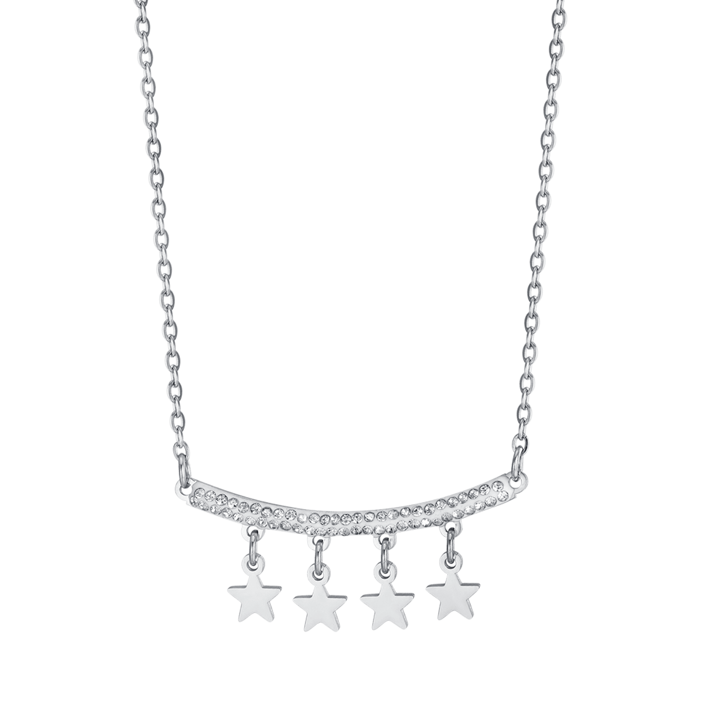 WOMEN'S STEEL NECKLACE WITH STAR PENDANTS