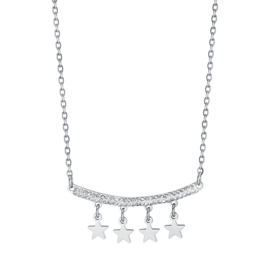 WOMEN'S STEEL NECKLACE WITH STAR PENDANTS