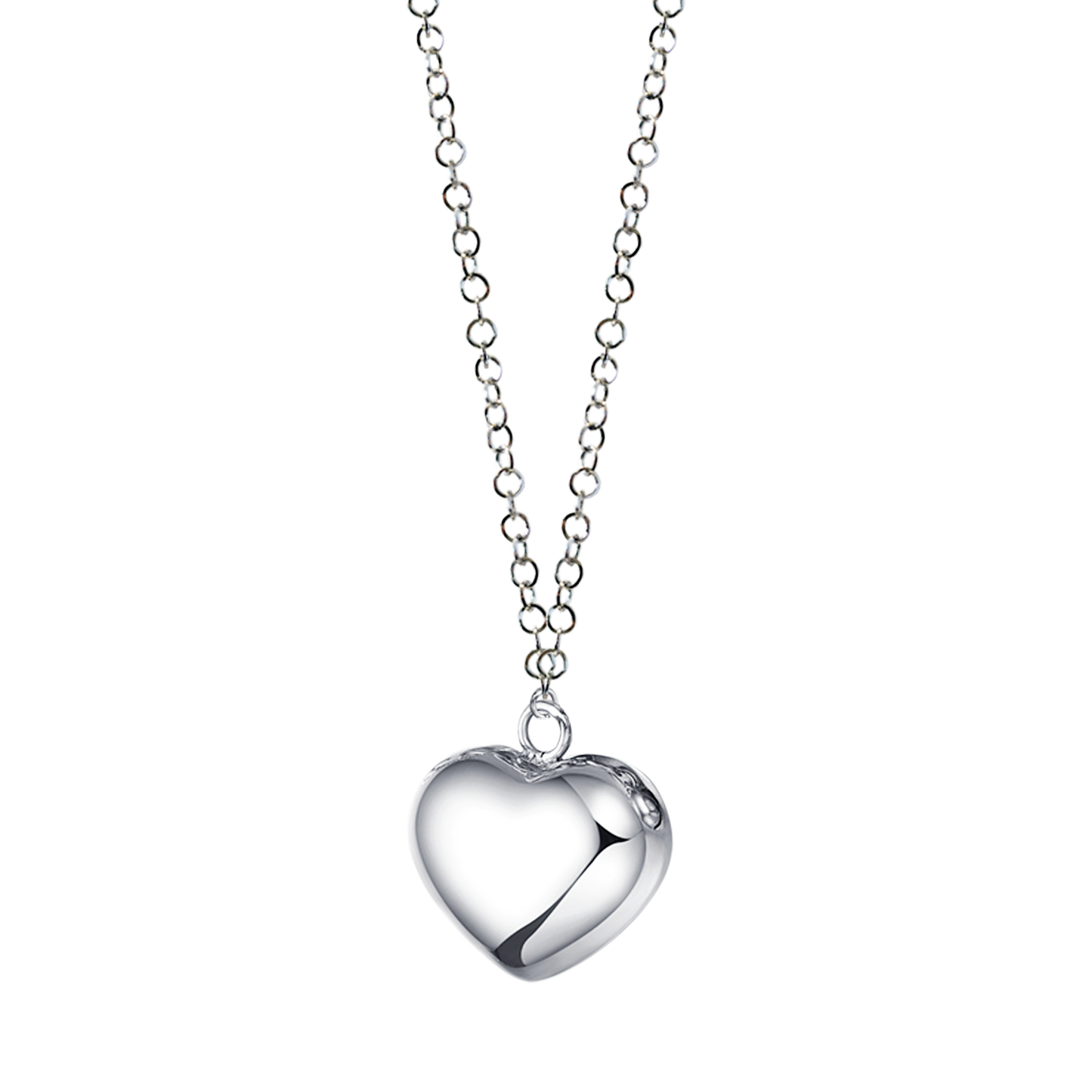 STEEL WOMEN'S NECKLACE WITH ROUNDED HEART