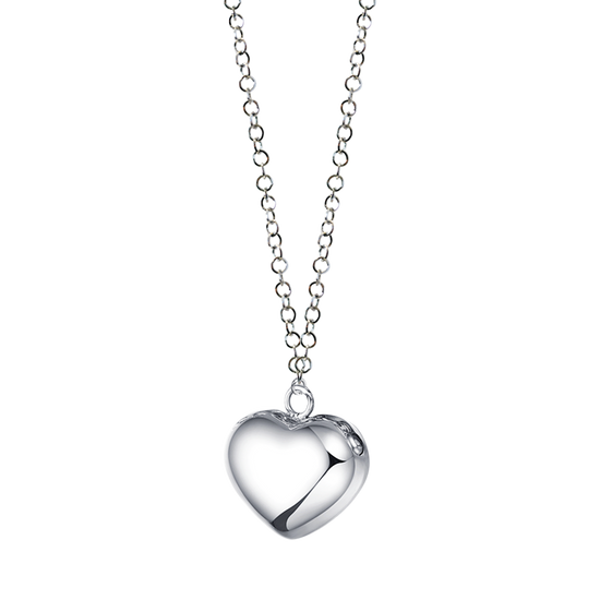 STEEL WOMEN'S NECKLACE WITH ROUNDED HEART