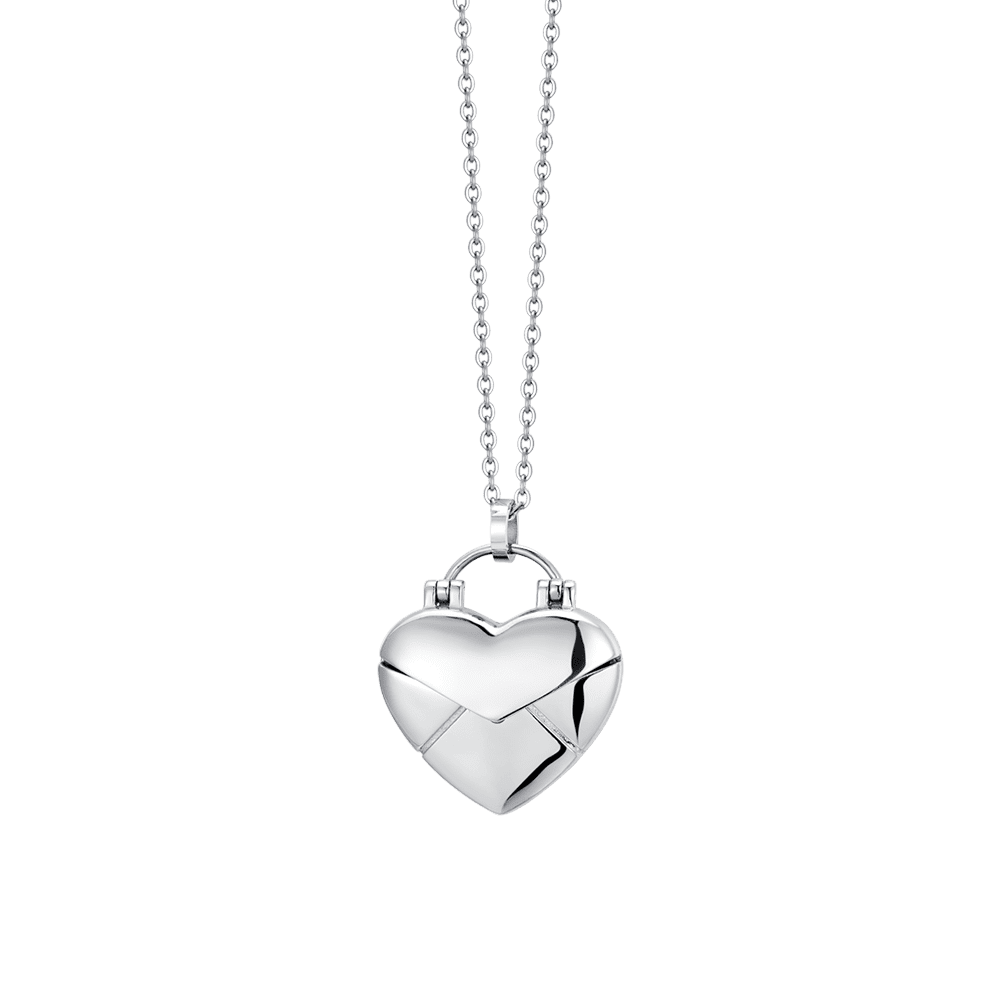 WOMAN STEEL NECKLACE WITH HEART LETTER