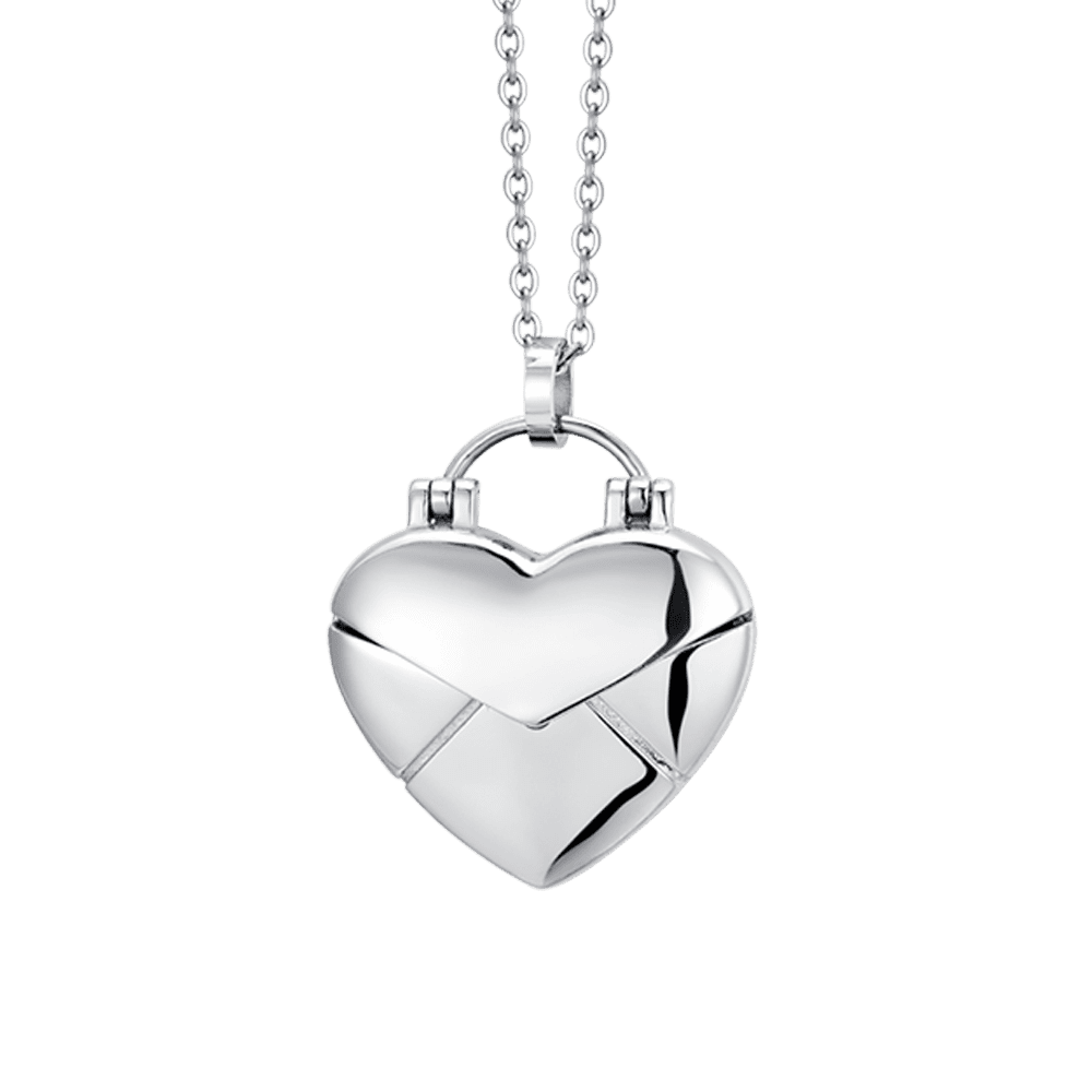 WOMAN STEEL NECKLACE WITH HEART LETTER