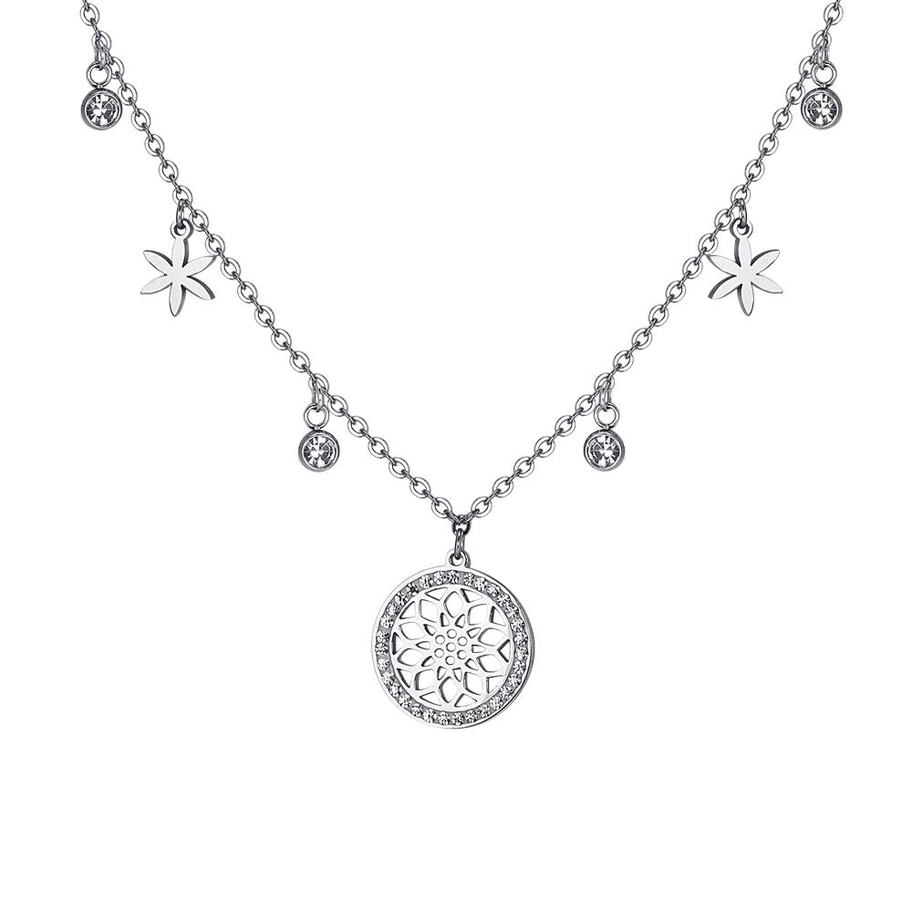 WOMEN'S STEEL FLOWER OF LIFE NECKLACE