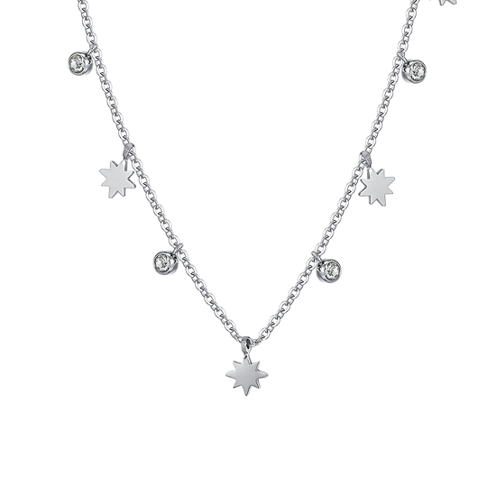 SISSI STAR STEEL WOMEN'S NECKLACE WITH CRYSTALS