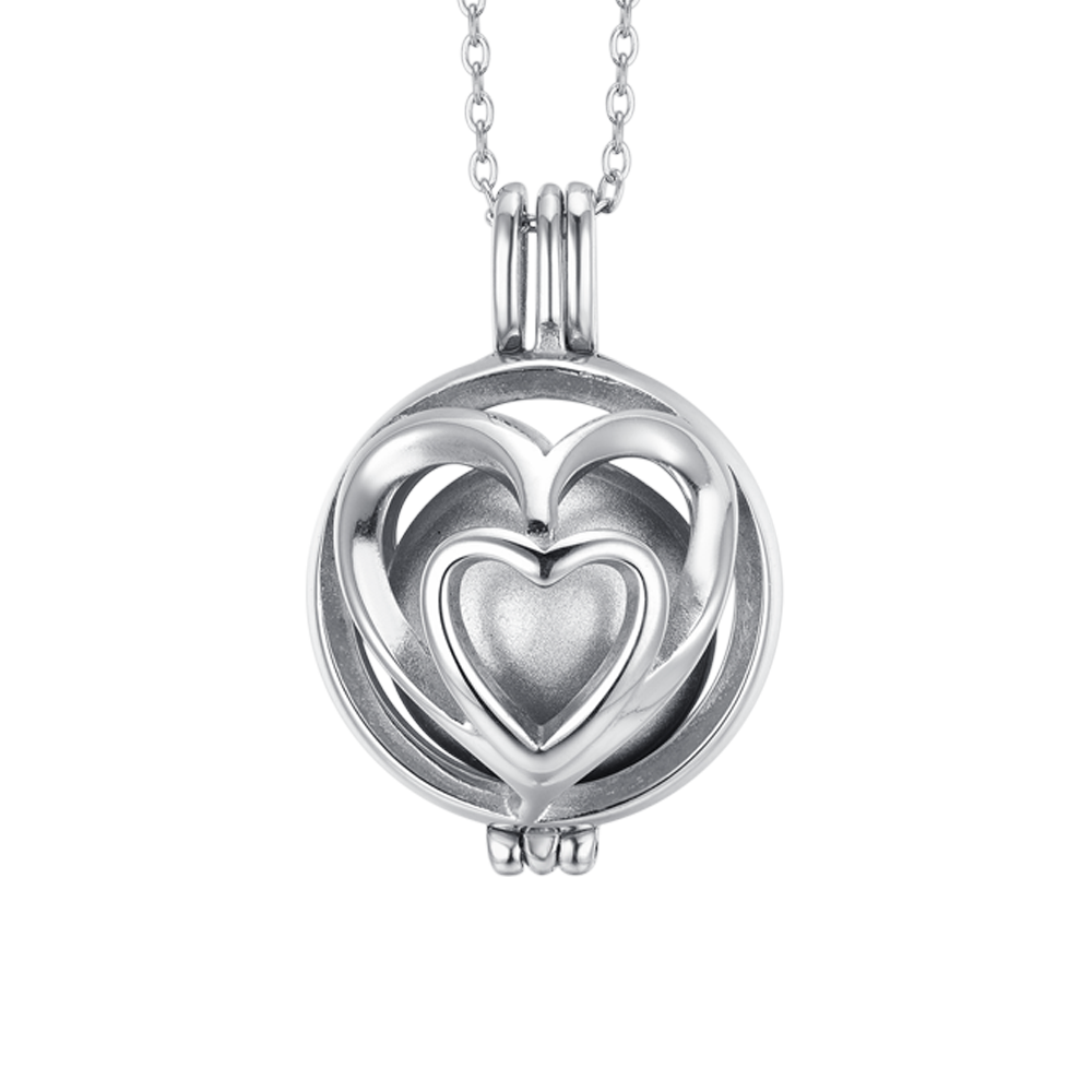 WOMAN ANGEL CALL NECKLACE WITH HEARTS