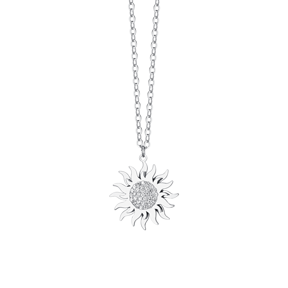 WOMEN'S STEEL SUN SWIVEL NECKLACE