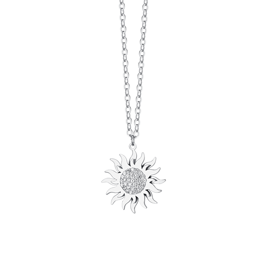 WOMEN'S STEEL SUN SWIVEL NECKLACE