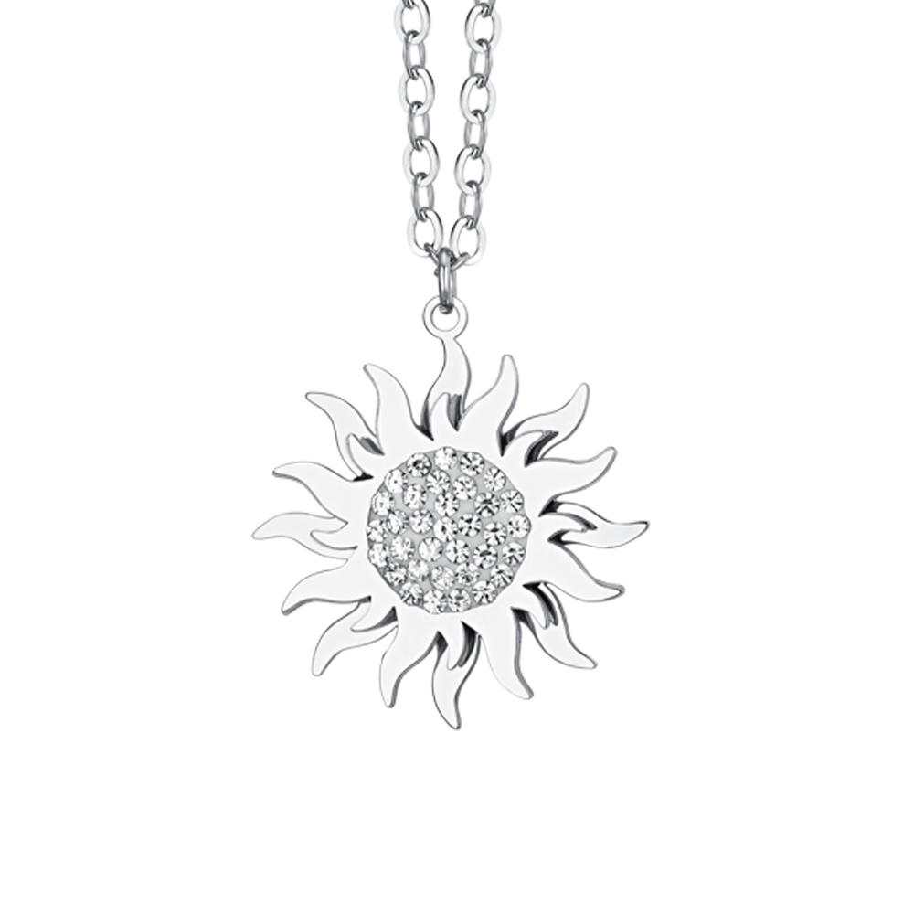 WOMEN'S STEEL SUN SWIVEL NECKLACE