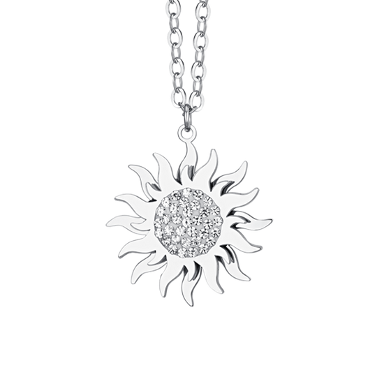 WOMEN'S STEEL SUN SWIVEL NECKLACE