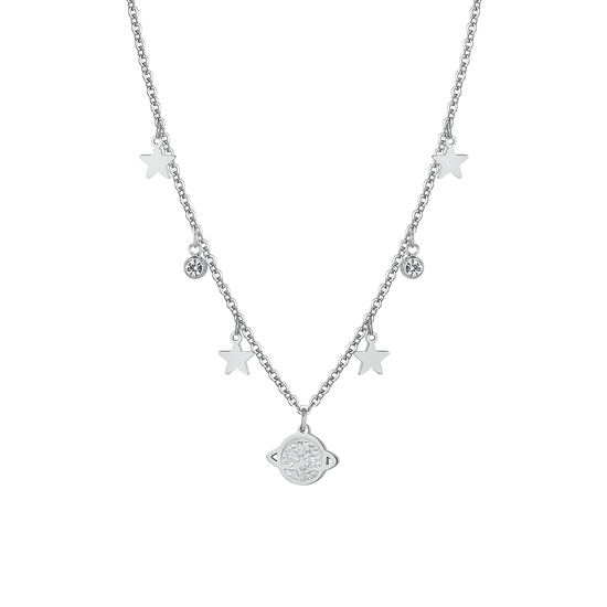 WOMEN'S STEEL PLANET AND STARS NECKLACE