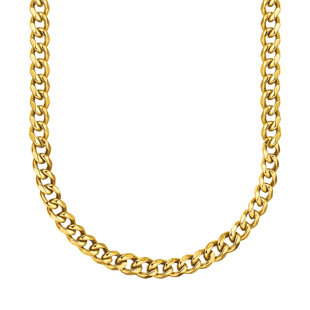 9MM CHAIN LINK STEEL UNISEX NECKLACE