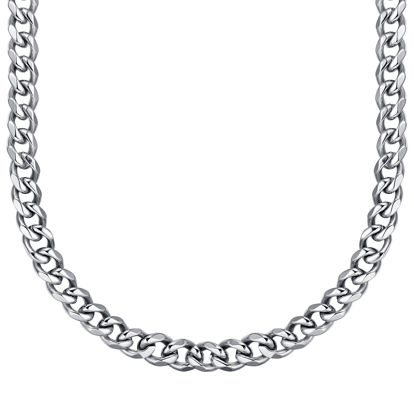 11MM CHAIN LINK STEEL UNISEX NECKLACE