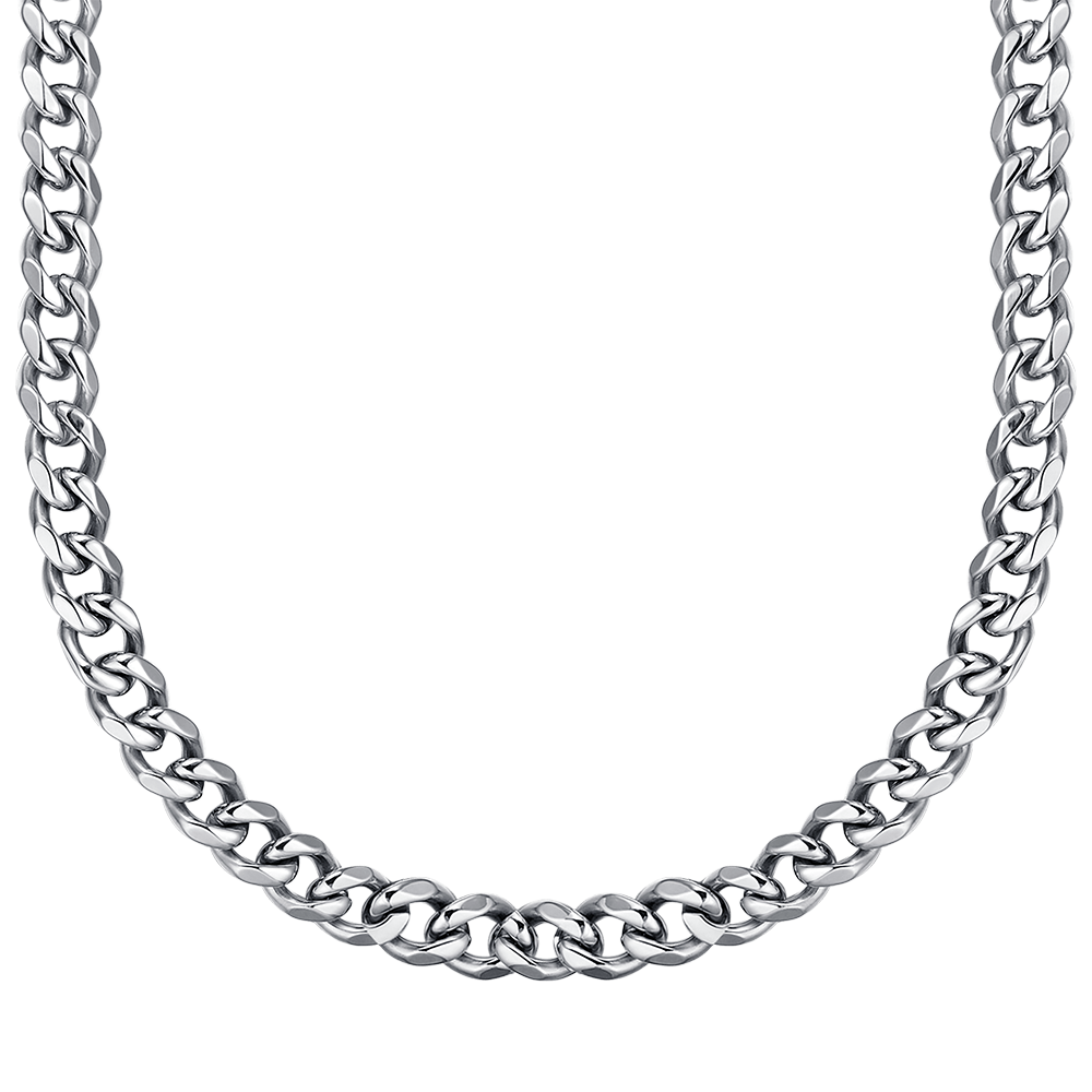 11MM CHAIN LINK STEEL UNISEX NECKLACE