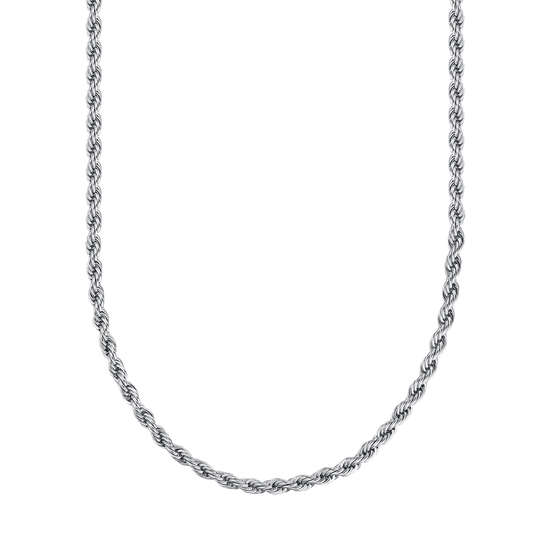 4MM STEEL UNISEX TORCHON NECKLACE